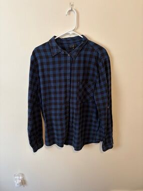 🤩 3 for $20 / Navy and Black Plaid Button-Down Shirt